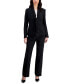 ფოტო #1 პროდუქტის Women's Scarf-Collar Blazer & Side-Zip Pants, Regular & Petite