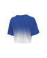 ფოტო #4 პროდუქტის Women's Threads Royal and White Philadelphia 76ers Repeat Dip-Dye Cropped T-shirt