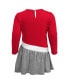ფოტო #2 პროდუქტის Toddler Girls Scarlet Ohio State Buckeyes Heart to Heart French Terry Dress