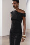 Фото #4 товара Платье с открытыми плечами ZARA