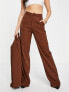 Фото #4 товара Missyempire relaxed trouser co-ord in chocolate