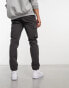 Фото #4 товара ONLY & SONS tapered fit cargo with cuffed bottom in grey