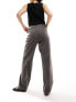 Stradivarius tailored straight trouser in dark grey