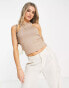 Фото #1 товара ASOS DESIGN racer vest in rib in camel