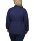 ფოტო #2 პროდუქტის Plus Size Long Dolman Sleeve Drawstring-Waist Tunic Top