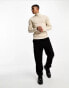 ONLY & SONS roll neck ribbed jumper in beige