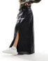 Фото #2 товара JJXX faux leather maxi skirt black