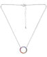 Фото #3 товара Giani Bernini rainbow Cubic Zirconia Circle Pendant Necklace in Sterling Silver, 16" + 2" extender, Created for Macy's