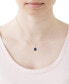 ფოტო #2 პროდუქტის Sapphire (1/3 ct. t.w.) & Diamond Accent 18" Pendant Necklace in 14k Gold