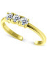 Cubic Zirconia Three Stone Toe Ring in 18k Gold-Plated Sterling Silver, Created for Macy's