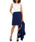 ფოტო #4 პროდუქტის Women's Sparkle Contrast-Trim Jacket & Pencil Skirt Suit