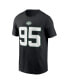 Фото #2 товара Men's Quinnen Williams Black New York Jets Player Name and Number T-shirt