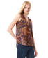 ფოტო #3 პროდუქტის Women's Paisley-Print Pleat-Front V-Neck Top