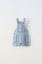 Linen blend short dungarees