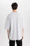 Erkek T-shirt C0152ax/gr184 Lt.grey