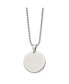 Фото #2 товара Chisel brushed Reversible Round 2mm Dog Tag Ball Chain Necklace