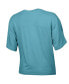 ფოტო #2 პროდუქტის Women's Aqua Distressed Texas Longhorns Vintage-Like Wash Boxy Crop T-shirt