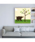 Фото #3 товара June Erica Vess Woodland Friends Bear III Canvas Art - 36.5" x 48"