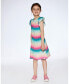Girl French Terry Dress Printed Tie Dye Waves - Child