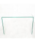 Glass Console Table, Transparent Tempered Glass Console Table With Rounded Edges Desks, Sofa