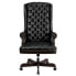 Фото #3 товара High Back Traditional Tufted Leather Executive Swivel Chair With Arms