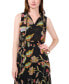 ფოტო #3 პროდუქტის Women's Tie-Neck Smocked-Waist Tiered Maxi Dress