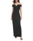 Фото #1 товара Women's Off-The-Shoulder Notch-Neck Gown