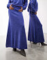 Фото #4 товара ASOS EDITION A line knitted maxi skirt in petrol blue