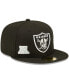 Фото #3 товара Men's Black Las Vegas Raiders Identity 59Fifty Fitted Hat