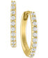 ფოტო #1 პროდუქტის Lab-Created Diamond Extra Small Hoop Earrings (1/10 ct. t.w.) in 10k White or Yellow Gold