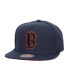 Фото #1 товара Men's Navy Boston Red Sox Cooperstown Collection Eclipse Snapback Hat