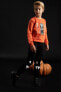 Фото #2 товара Erkek Çocuk Halloween Temalı Hologram İskelet Baskılı Sweatshirt