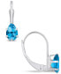 ფოტო #4 პროდუქტის Gemstone Leverback Earrings in 10K White Gold