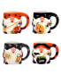 Фото #1 товара Halloween Gnomes 3-D Mug Set, 4 Pieces