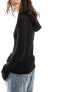 Фото #7 товара Weekday Terri sheer knitted hoodie with seam detail in black
