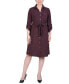 ფოტო #1 პროდუქტის Petite Long Roll Tab Sleeve Shirtdress