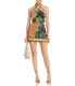 Johanna Ortiz Womens Awash Mystery Cotton Minidress Chocgreen size 8 303951 - фото #2