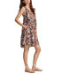 ფოტო #3 პროდუქტის Women's Cotton Tiered Sleeveless Mini Dress