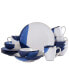 Фото #1 товара Gourmet Basics by Caden Blue 16-Pc. Dinnerware Set, Service for 4