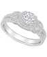 ფოტო #1 პროდუქტის Diamond Halo Engagement Ring (1 ct. t.w.) in 14k White, Yellow or Rose Gold