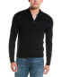 Фото #1 товара Bruno Magli Plaited 1/4-Zip Wool Mock Sweater Men's