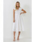 ფოტო #4 პროდუქტის Women's Puffy Sleeve Midi Dress