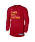 ფოტო #3 პროდუქტის Men's and Women's Red Atlanta Hawks 2023/24 Legend On-Court Practice Long Sleeve T-shirt
