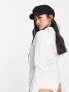 Vero Moda long sleeve shirt bodysuit in white