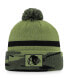 ფოტო #1 პროდუქტის Men's Camo Chicago Blackhawks Military-Inspired Appreciation Cuffed Knit Hat with Pom