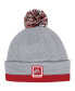 Men's Gray Utah Utes 2023 Sideline Performance Cuffed Knit Hat with Pom