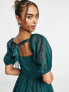 Фото #3 товара Anaya With Love tie back dress in emerald green