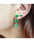 ფოტო #2 პროდუქტის The Lover Malachite Clover Dangle Earrings