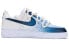 【定制球鞋】 Nike Air Force 1 Low 空军一号 CS 解构鞋带 青莲 手绘喷绘 低帮 板鞋 男款 白蓝 / Кроссовки Nike Air Force CW2288-111