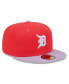 Фото #6 товара Men's Red, Lavender Detroit Tigers Spring Color Two-Tone 59FIFTY Fitted Hat